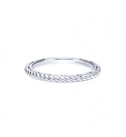 Gabriel & Co. 14k White Gold Twisted Rope Stackable Ring