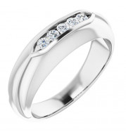 14K White 1/4 CTW Diamond Men's Ring - 98526012P