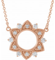 14K Rose 1/4 CTW Diamond Accented 18 Necklace - 86835612P