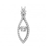 Gems One 14KT White Gold & Diamond Rhythm Of Love Neckwear Pendant  - 1/2 ctw - ROL1002-4WC