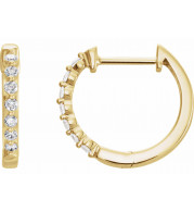 14K Yellow 1/3 CTW Diamond 15.25 mm Hoop Earrings - 65214960002P