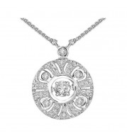 Gems One 14KT White Gold & Diamonds Stunning Neckwear Pendant - 1-5/8 ctw - ROL1041IL-4WC