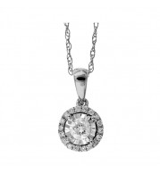 Gems One 14Kt White Gold Diamond (1/6Ctw) Pendant - PD33655-4WD