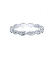 Gabriel & Co. 14k White Gold Diamond Stackable Ladies' Ring