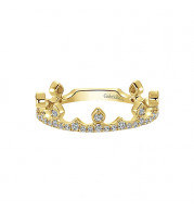 Gabriel & Co. 14k Yellow Gold Diamond Stackable Ladies' Ring