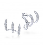Gabriel & Co. 14k White Gold Kaslique Diamond Stud Earrings - EG13652W45JJ