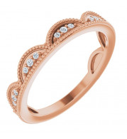 14K Rose 1/8 CTW Diamond Stackable Ring - 123087602P