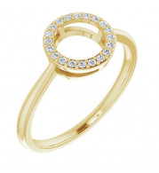 14K Yellow 1/10 CTW Diamond Circle Ring - 65180760000P