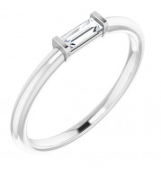 14K White 1/8 CTW Diamond Stackable Ring - 122887600P