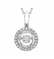 Gems One Silver Diamond (1/10Ctw) Pendant - ROL1028-SSWD