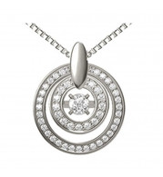 Gems One 14KT White Gold & Diamond Rhythm Of Love Neckwear Pendant  - 1/2 ctw - ROL1077-4WC