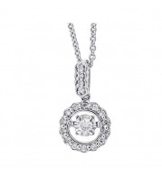 Gems One Mix Metal W-Gold Silver Diamond (1/8Ctw) Pendant - PD33440-1WSSD