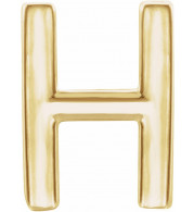 14K Yellow Single Initial H Earring - 86800144P