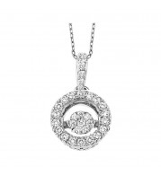 Gems One 14KT White Gold & Diamond Rhythm Of Love Neckwear Pendant   - 5/8 ctw - ROL1242-4WC