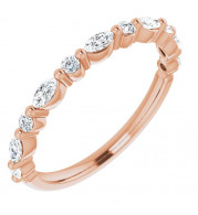 14K Rose 3/8 CTW Diamond Anniversary Band - 123502602P