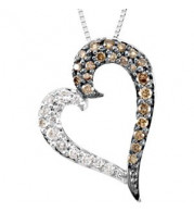 14K White 1/4 CTW Diamond Heart 18 Necklace - 67019101P