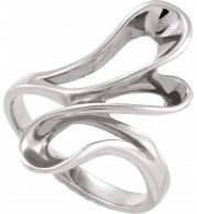 14K White Freeform Ring - 51856348P