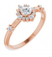 14K Rose 3/8 CTW Diamond Ring - 720886055P