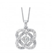 Gems One 14Kt White Gold Diamond (1Ctw) Pendant - PD10457-4WF