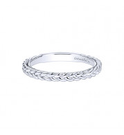 Gabriel & Co. 14k White Gold Stackable Ladies' Ring