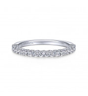 Gabriel & Co. 14k White Gold Wedding Band - WB14682R4W44JJ