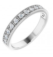 14K White 1/4 CTW Diamond Milgrain Anniversary Band - 123812600P