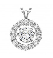 Gems One 14KT White Gold & Diamond Rhythm Of Love Neckwear Pendant   - 1/2 ctw - ROL1047-4WC