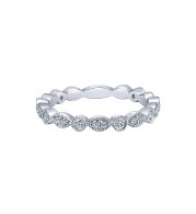 Gabriel & Co. 14k White Gold Diamond Stackable Ladies' Ring