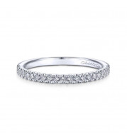 Gabriel & Co. 14k White Gold Contemporary Anniversary Wedding Band - WB14664C3W44JJ