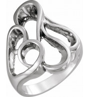 14K White Freeform Ring - 550937136P