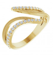 14K Yellow 1/4 CTW Diamond Bypass Ring - 123969601P