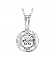 Gems One 10KT White Gold & Diamond Rhythm Of Love Neckwear Pendant  - 1/10 ctw - ROL1200-1WC