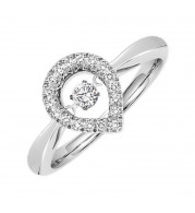 Gems One Silver (SLV 995) Diamond Rhythm Of Love Fashion Ring   - 1/5 ctw - ROL1180-SSD