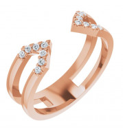 14K Rose 1/6 CTW Diamond Geometric Ring - 122922604P