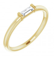 14K Yellow 1/8 CTW Diamond Stackable Ring - 122887601P
