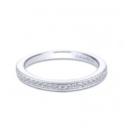 Gabriel & Co. 14k White Gold Contemporary Eternity Wedding Band - WB13857R4W44JJ
