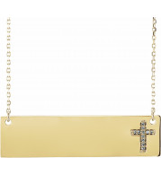 14K Yellow .03 CTW Diamond Cross 16-18 Necklace - 86530610P