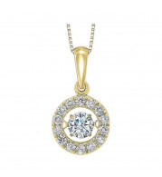 Gems One 14KT Yellow Gold & Diamond Rhythm Of Love Neckwear Pendant  - 1/2 ctw - ROL1065-4YC
