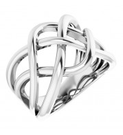 14K White Criss-Cross Ring - 65212060001P