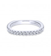 Gabriel & Co. 14k White Gold Contemporary Curved Wedding Band - WB4247W44JJ