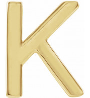 14K Yellow Single Initial K Earring - 86800162P