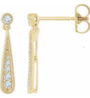 14K Yellow 1/6 CTW Diamond Teardrop Earrings - 65273160001P