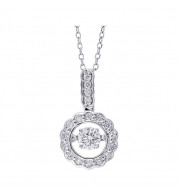 Gems One 14Kt White Gold Diamond (1/3Ctw) Pendant - PD33441-4WD