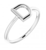 14K White Initial D Ring - 51895119P