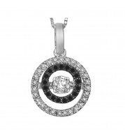 Gems One 14KT White Gold & Diamonds Stunning Neckwear Pendant - 3/8 ctw - ROL1013-4WCBK