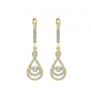Gems One 14KT Yellow Gold & Diamond Rhythm Of Love Fashion Earrings  - 1/2 ctw - ROL2011-4YC
