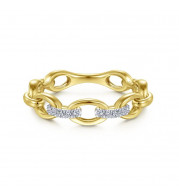 Gabriel & Co. 14k Yellow Gold Contemporary Diamond Ring - LR51461Y45JJ