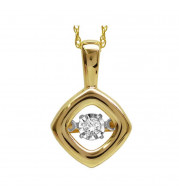 Gems One 14KT Yellow Gold & Diamond Rhythm Of Love Neckwear Pendant  - 1/5 ctw - ROL1128-4YC