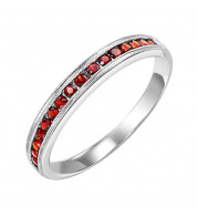Gems One 10Kt White Gold Garnet (1/3 Ctw) Ring - FR1219-1W