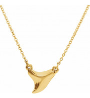 14K Yellow Shark Tooth 16-18 Necklace - 86451102P